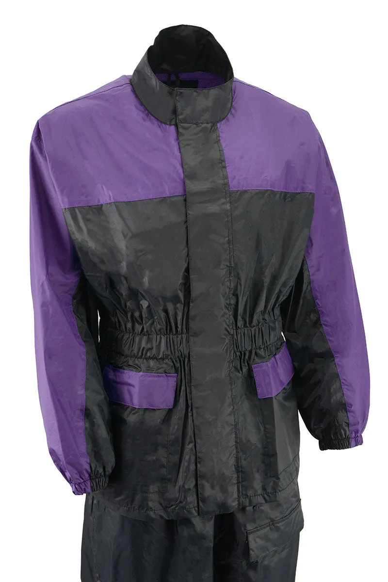 NexGen XS5031 Women's Purple and Black Water Proof Rain Suit with