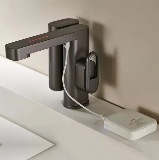 NOV|SMART BATHROOM FAUCET WITH DIGITAL DISPLAY SOAP DISPNSER BASIN FAUCET