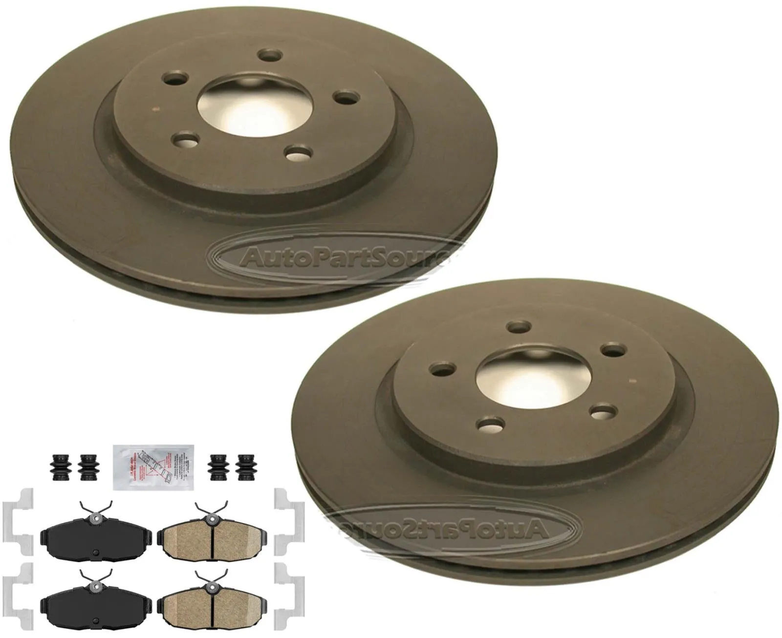 Rear Carbon Performance Disc Brake Rotors & Pads Kit For Mustang 4.0L 2005-2010