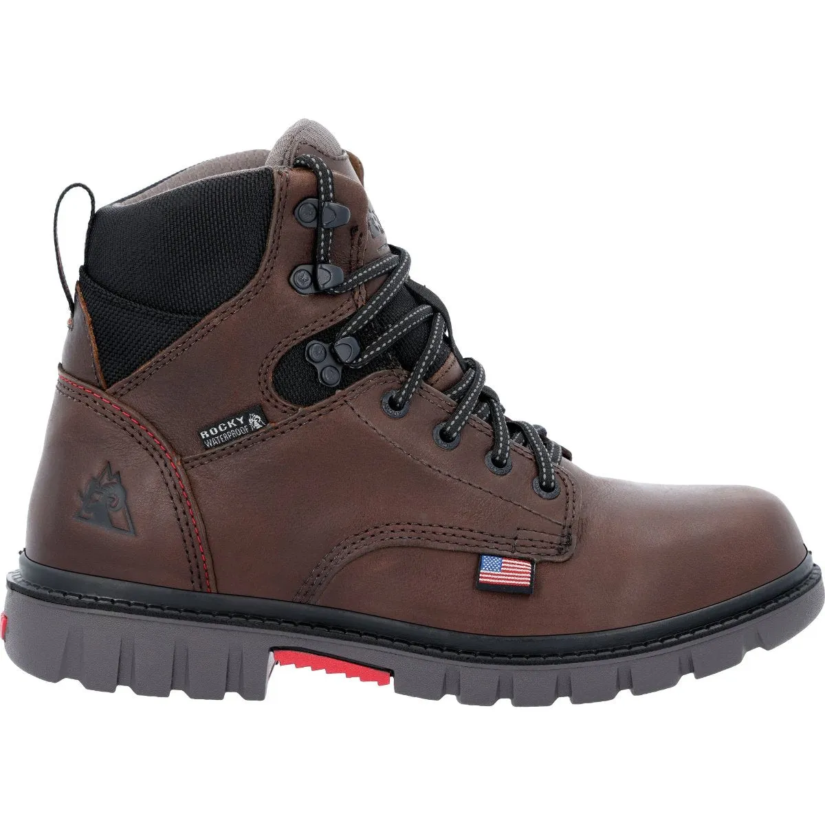 Rocky Worksmart Men's USA Waterproof Work Boots Rkk0452 In Brown