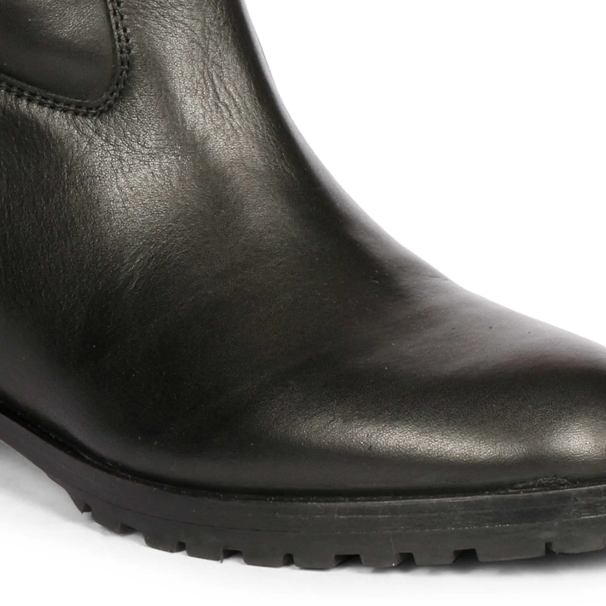 Saint Noemi Black Leather Ankle Boots