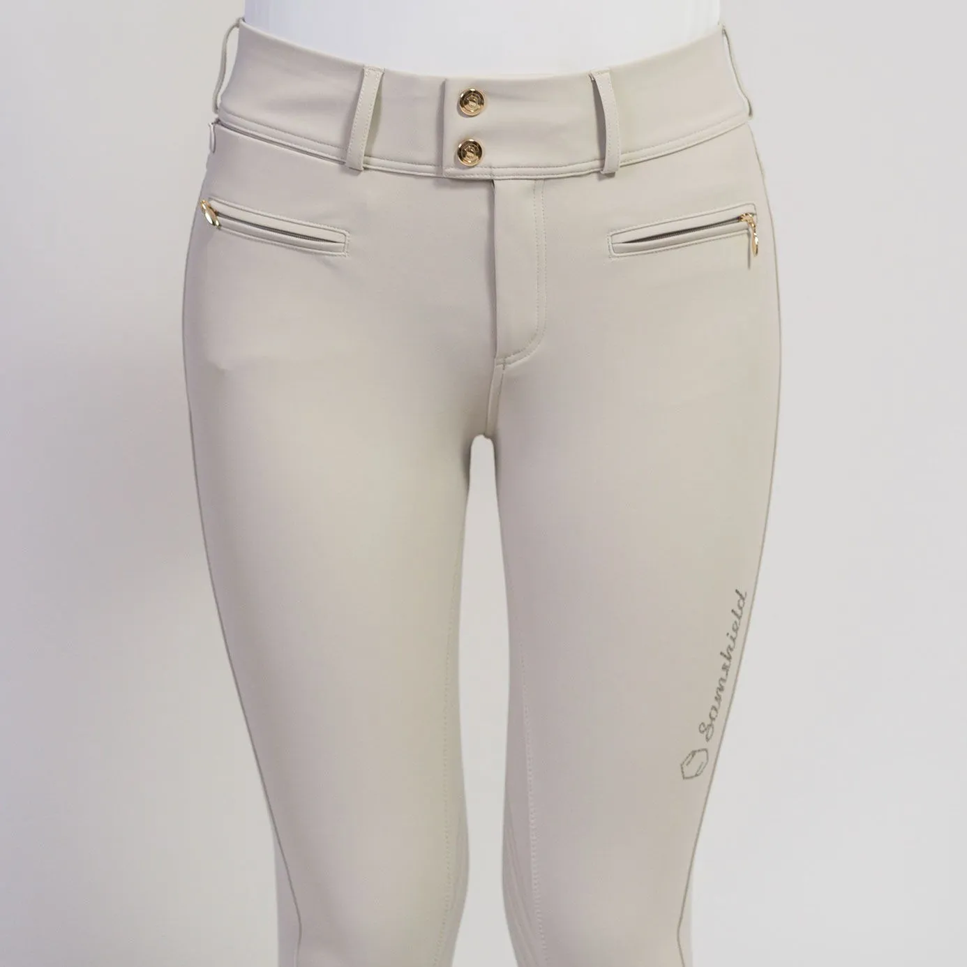 Samshield Clara Knee Grip Breeches - Beige/Champagne