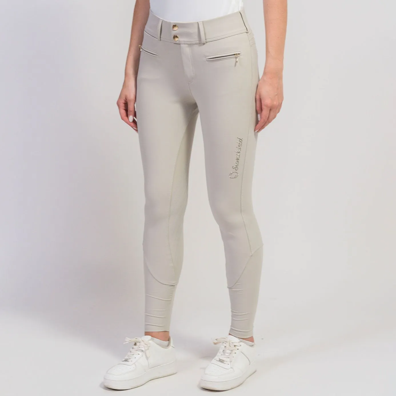 Samshield Clara Knee Grip Breeches - Beige/Champagne