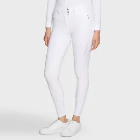 Samshield Claranova Crystal Fabric Full Grip Breeches - White