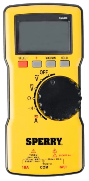 Sperry Instruments DM6800 Multimeter, 1999 Count Resolution, Digital, LCD Display :CD 1: QUANTITY: 1