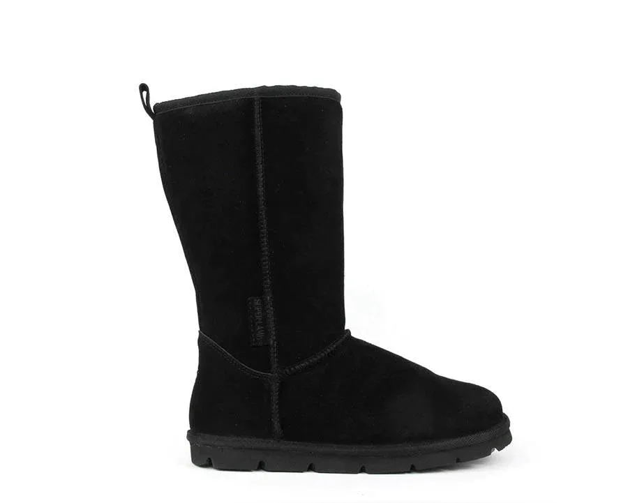 Superlamb Argali Ram Mens Sheepskin 11" Boot Black