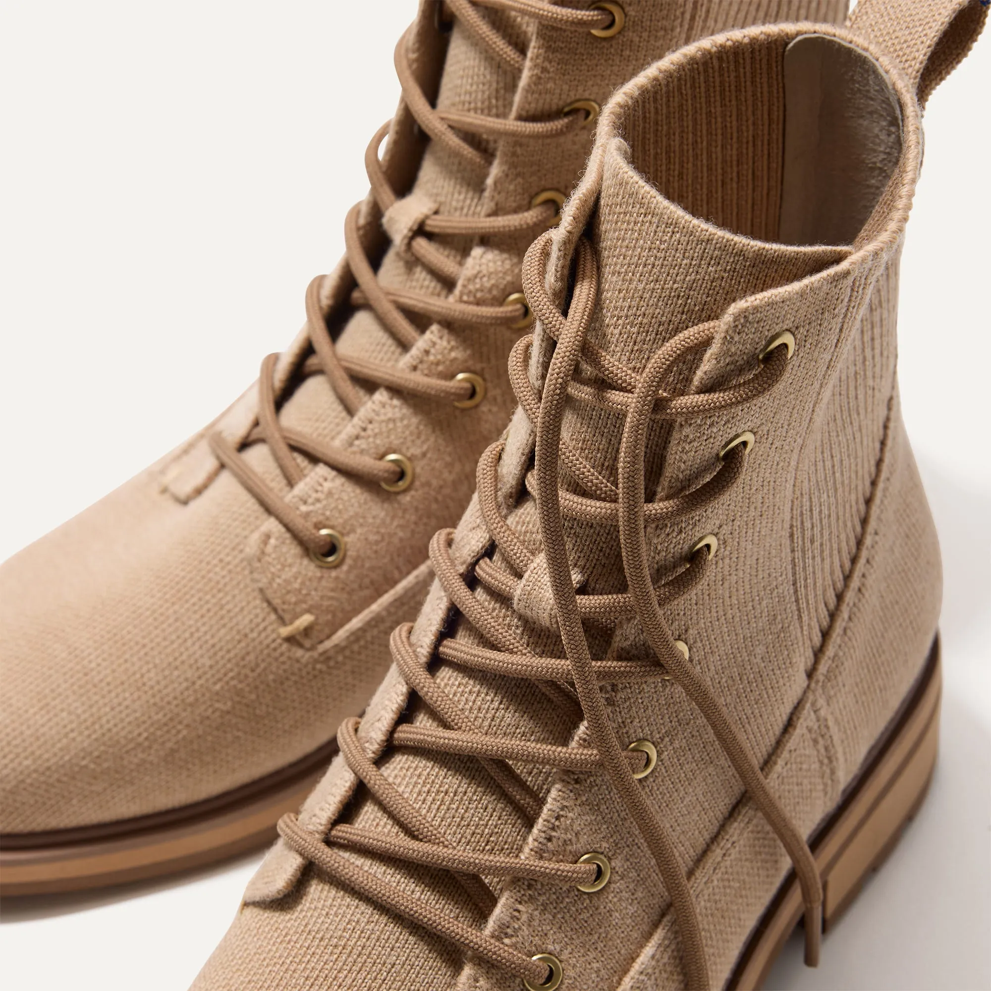 The Laced Lug Boot - Hickory