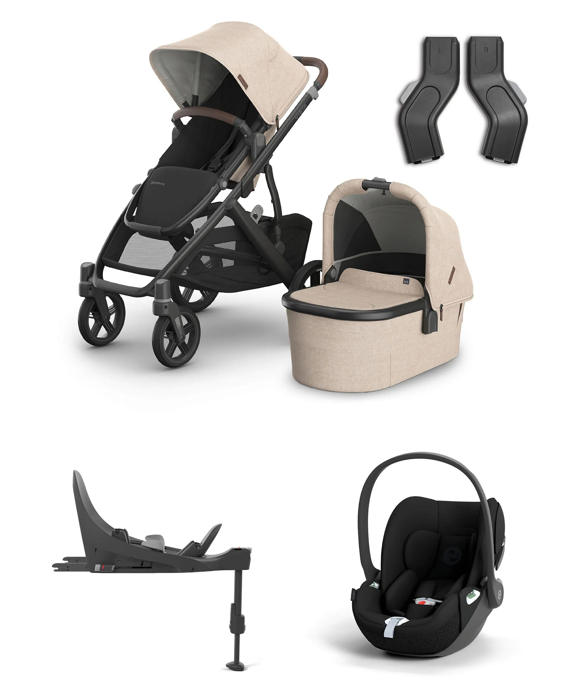 UPPAbaby Vista V3 Stroller Bundle with Cybex Cloud Car Seat - Liam