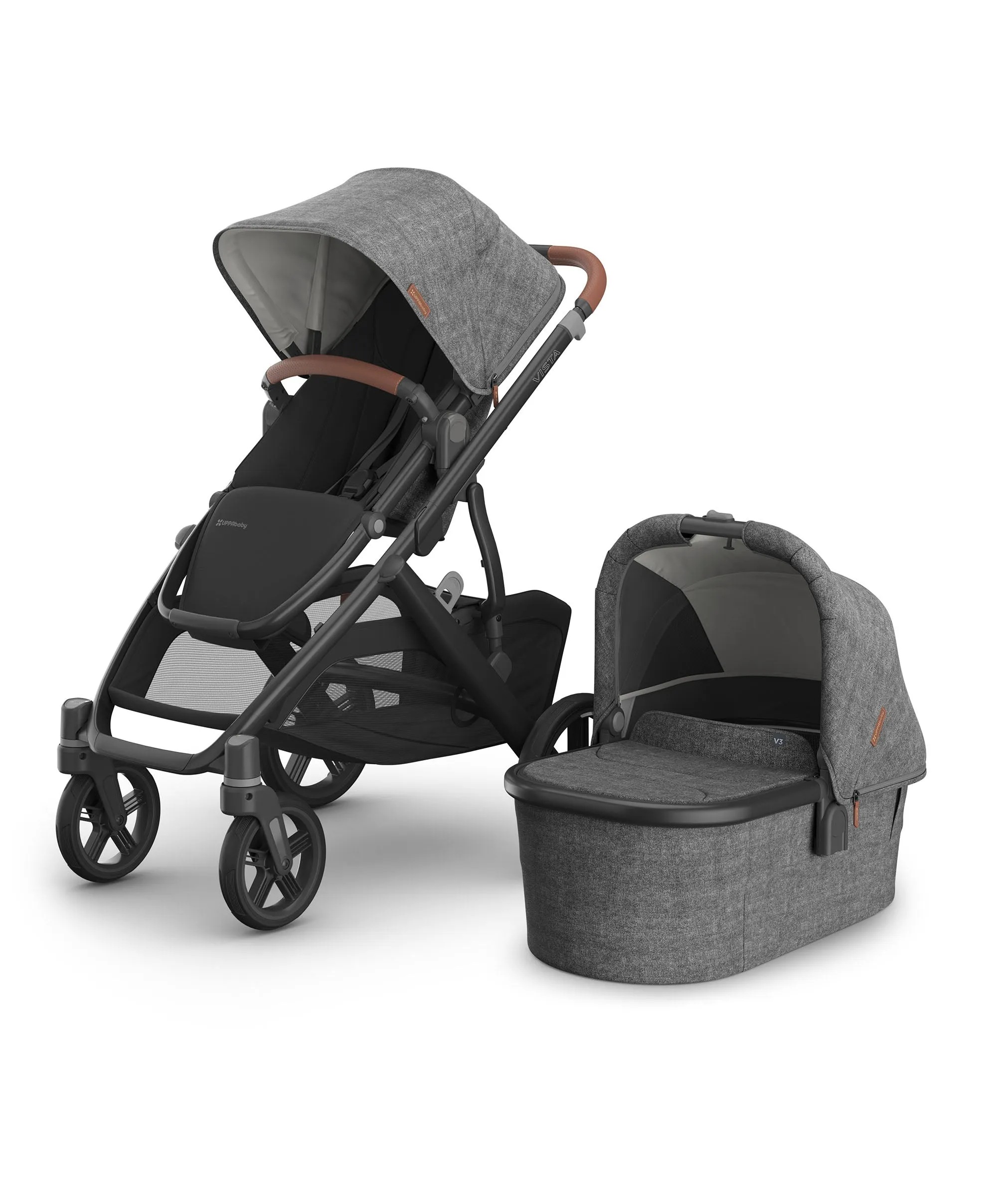 UPPAbaby Vista V3 Stroller Bundle with Maxi-Cosi Pebble 360 Pro&sup2; Car Seat  – Greyson