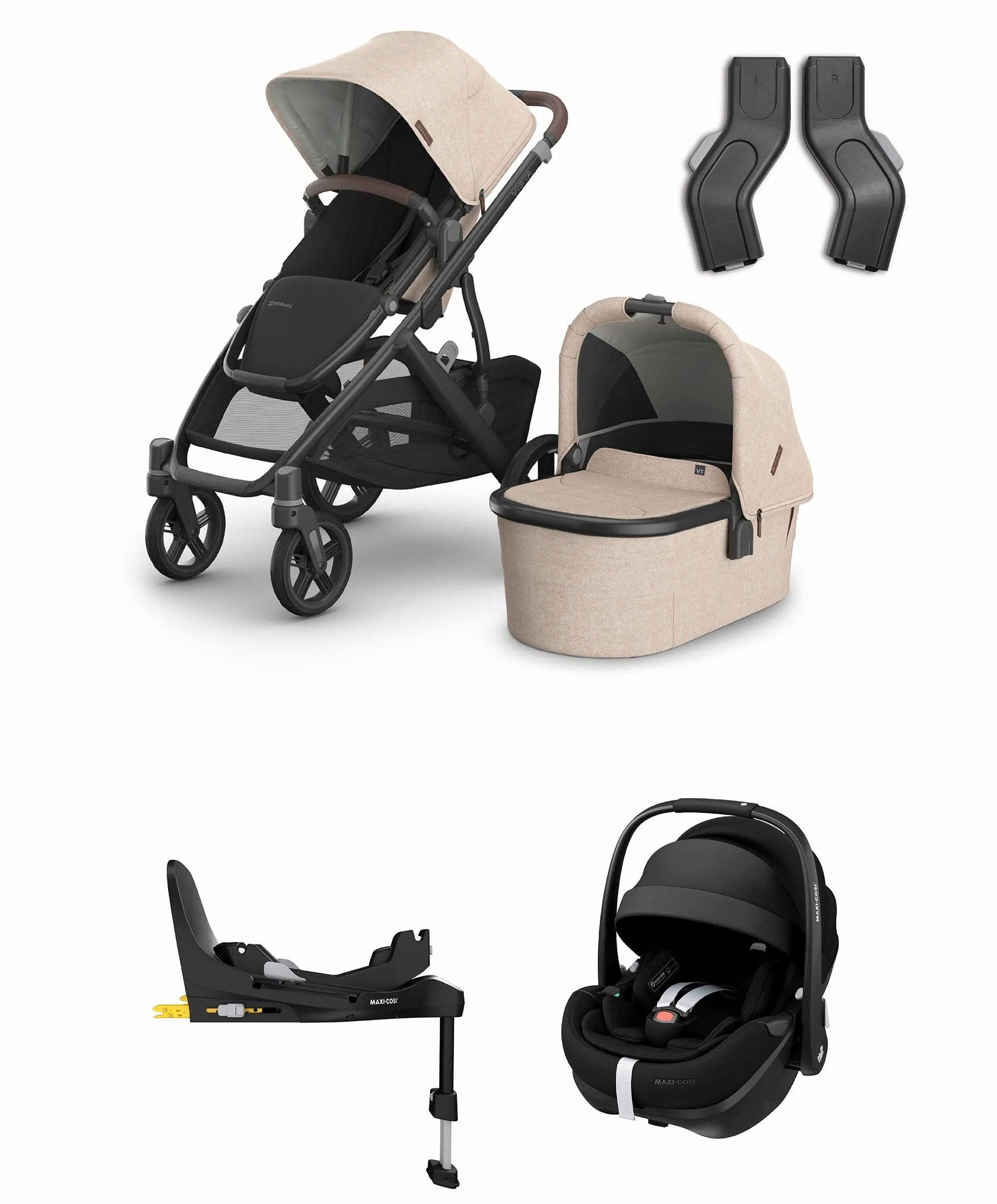 UPPAbaby Vista V3 Stroller Bundle with Maxi-Cosi Pebble 360 Pro&sup2; Car Seat  – Liam